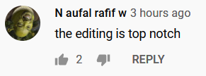 Youtube comment cool video editing
