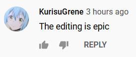 Youtube comment on excellent video editing