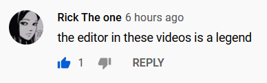 Youtube comment engaging video editing